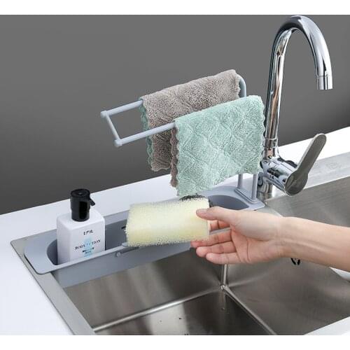 Kitchen Drain Holder for Knife Sink Sponge Utensils Seasoning Wall Mounted Racks Rack Dish Storage of Supports and Organizer Cup