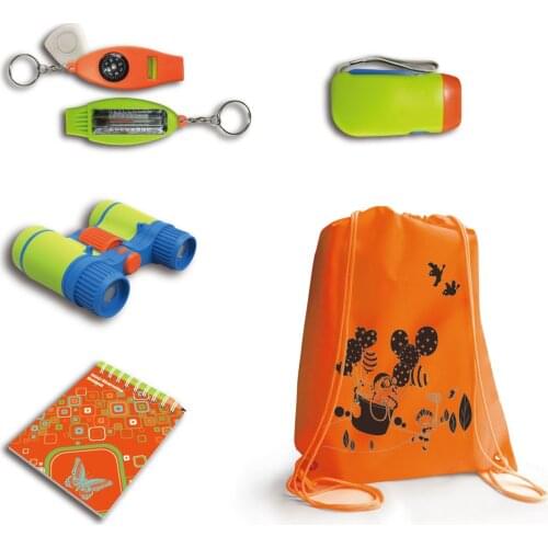 Childrens Outdoor Adventure Toy Telescope Flashlight Multi Function Whistle Recorder Customized Educational Outdoor Hiking Set