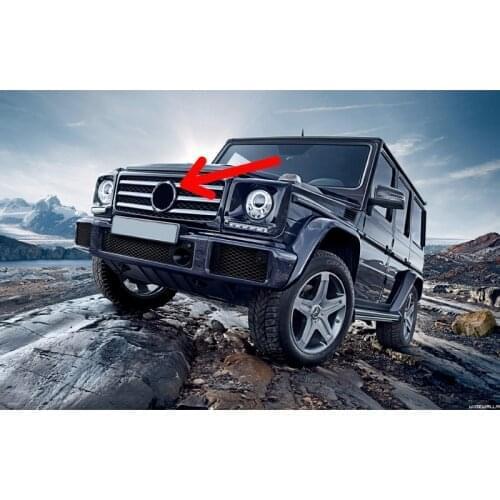 For Mercedes w463 Matte Black Grill Star Emblem Front Grille Badge G Class 1990-2018 Aftermarket A2078170016