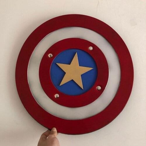 44cm Movie Super hero 1:1 Justice Round Shield Action Figure Model Halloween Cosplay Prop PU Weapon Kids Role Gift