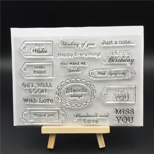 Label Transparent Clear Silicone Stamp/Seal for DIY scrapbooking/photo album Decorative clear stamp sheets A321