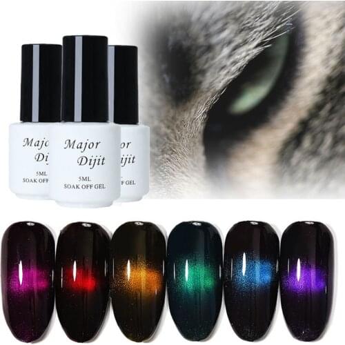 Gem Gel Nail Polish 5ML UV cured Nail Art Long-Lasting DIY Design 3D magic effect Cat Eye+Titanium Gel Varnish