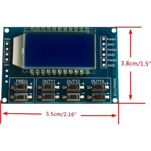 Signal Generator PWM Pulse Frequency Duty Cycle Adjustable Module LCD Display 62KC