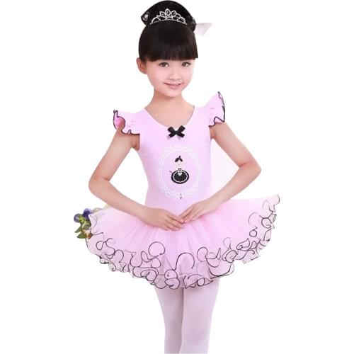 Cotton Ballet Dance Dress Toddler Girls Child Ballet Class Dance Clothes Training Dancewear