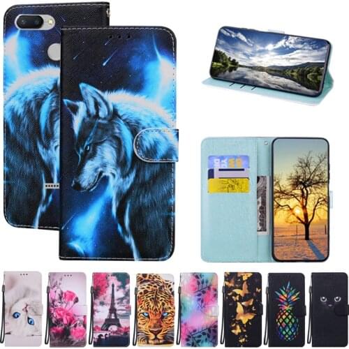 For Xiaomi Redmi 6 Leather Case on for Coque Xiaomi Redmi 6 Redmi6 Phone Case Fundas Cartoon Style Flip Wallet Phone Cases Coque