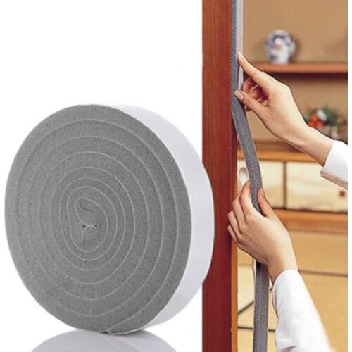 2m Seal Strip Home Door Casement Foam Sticky Tape Roll Seal Strip Noise Insulation Protective Window Windshield Sealing Strips