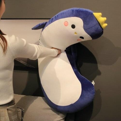 9 Styles 100/150cm Cute Sleepping Animal Long Pillow Crooked Penguin Plush Toys Bed Room Dinosaur Stuffed Cushion Pig Dolls
