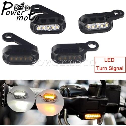 Mini LED CNC Front Turn Signal Running Indicator Blinker Light For Harley Sportster Nightster Super Low XL 883 1200 Custom 04-20