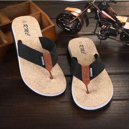 Summer New Style Mens Flip Flops Large Size Creative Casual Mens Slippers Non-slip Clip Toe