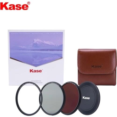 Kase Skyeye 67mm 72mm 77mm 82mm Magnetic Entry Level Kit (MCUV/CPL/ND64/Filter bag/ Front lens cap)