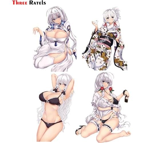 Three Ratels B169 Illustrious Azur Lane Sexy Anime Gril Stickers And Decals For Passat B6 Car Styling Decoration Vinyl Material