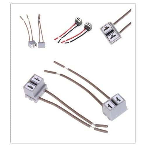 New 2pcs socket Adapter Wiring Harness Sockets Car Auto Wire Connector Cable Plug For h7 HID LED Headlight Fog Lights Lamp Bulb