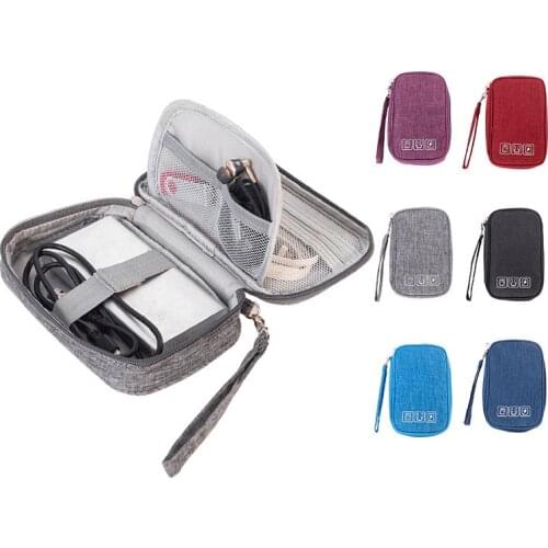Men Portable Travel Accessory Cable Bag Multi-function Data Cable Charger Storage Bags Digital USB Electronic Gadget Organizer