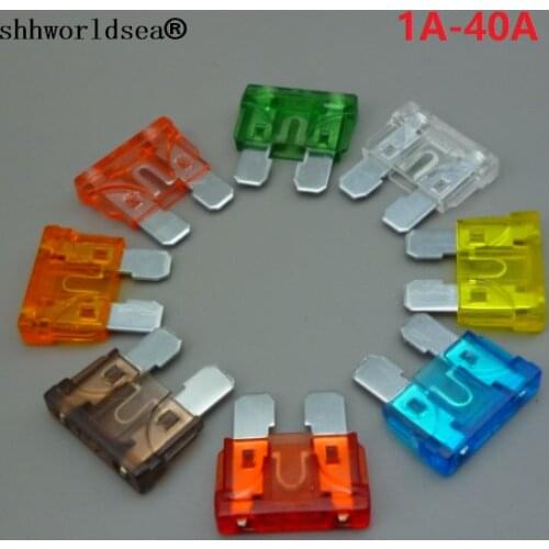 Shhworldsea 20Pcs Medium Car Blade Fuses Assortment Standard Fuse 1A 2A 3A 5A 7.5A 10A 15A 20A 25A 30A 35A 40A Auto Car Truck