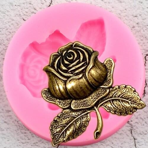 Relief Rose Flower Silicone Mold Wedding Cupcake Topper Fondant Cake Decorating Tools Candy Resin Clay Chocolate Gumpaste Moulds