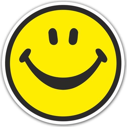 B0626# Self-adhesive Decal Smiley Face Car Sticker Waterproof Auto Decors on Bumper Rear Window Motorcycle Laptop Helmet