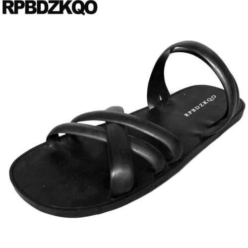 Designer italian men gladiator sandals summer roman slides slip on rubber size 46 45 native shoes luxury open toe large slippers