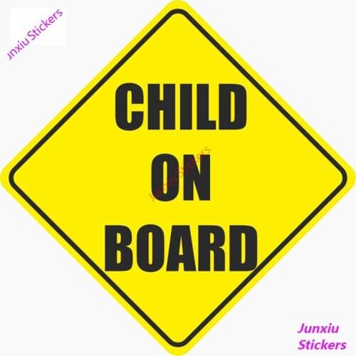 Reflective CHILD ON BOAR Car Stickers and Decals Rear Windshield Bumper Window Trunk Cover Scratches Accessories KK13*13cm