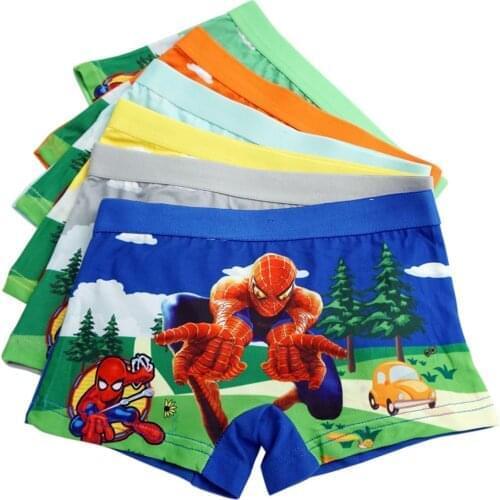 3Pcs Disney Marvel Boys Underpants Childrens Clothing Spiderman Panties Anime Briefs for Boys Cartoon Underwear Boys Clothes