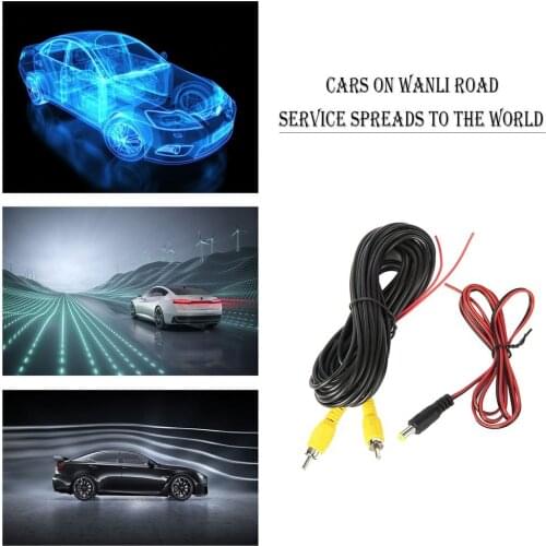 Reverse Camera Video Cable For Car Rear View Universal Parking 6m Wire Match Multimedia Monitoring With Power Cable