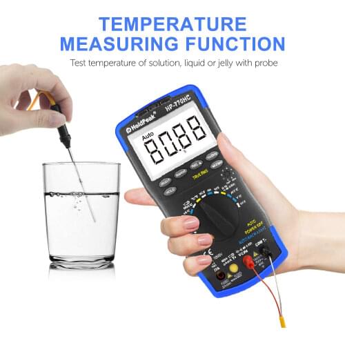 High quality HoldPeak HP-770HC Digital Auto Range Multimeter AC DC Voltage Multimeter Temperature/ Frequency/ Duty Cycle RMS