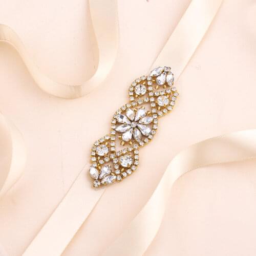 SESTHFAR Pearls Wedding Belt Dress Gold Crystal Bridal Belt Rhinestones Sash For Dresses Party Accessory Cinturones Para Mujer