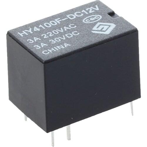 10 pcs Mini Electronic Relays DC 12V Black