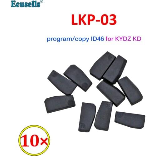 10Pcs/Lot LKP-03 LKP03 Car Key Blank Chip for KYDZ KD Key Programmer Can Program/Copy ID46 46/PCF7936 Chip Reusable