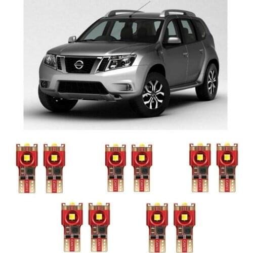 10pc w5w Car LED lighting For nissan SUNNY TEANA TERRANO Almera Cube GT-R Interstar frontier kicks cargo interior light kit