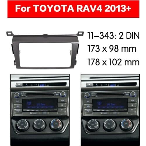2din Radio Fascia for TOYOTA RAV4 2013+ Stereo Fascia Dash CD Trim Installation Kit 11-343