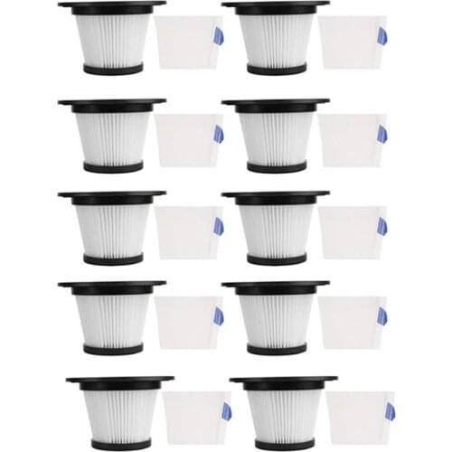 Cordless Vacuum Cleaner Accessories,10 Pack HEPA Filter Replacement Set for MOOSOO K17 Cordless Vacuum