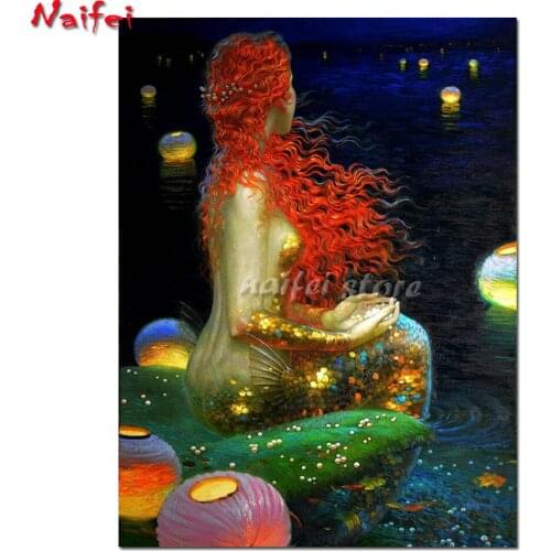 Diamond Painting girl Full Square mermaid 5D DIY Diamond Embroidery Sale fantasy woman Diamond Mosaic Picture Of Rhinestones