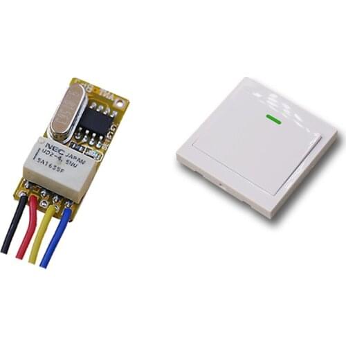 Micro RF Wireless Remote Control Switch System Mini Relay Receiver 3.5v 3.7v 4.5v 5v 6v 8.4v 9v 12v Receiver 86 Wall Transmitter