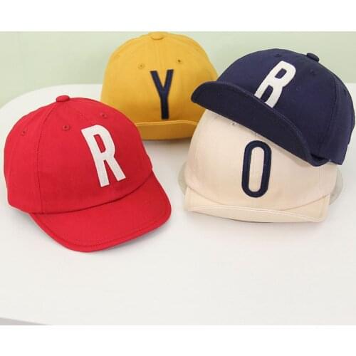 Spring Summer Cotton Baby Letter Cap Baby Kids Boy Adjustable Baseball Caps Boys Girl Hats Children Snapback Hip-Hop Sun Hat