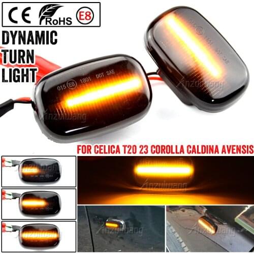 For Toyota Corolla Celica T20 23 Caldina Avensis Starlet Prius Fielder Verso Runx Car LED Dynamic Turn Signal Light Side Marker