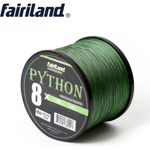 Fairiland 500m/546yds 100%PE fishing line 8 Strands Braided Fishing Line 21-80LB Multifilament Fishing Wire Netherlands Original