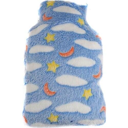 Hot Water Bottle Bag Cover Coral Fleece Cloth 1000ml Keep Warm Soft Home Relaxing ALI88