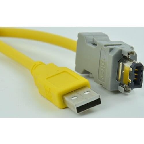 Compatible ASD-CNUS0A08 for Delta ASDA-B2/A2/AB Servo motor driver programming and debugging cable with usb port