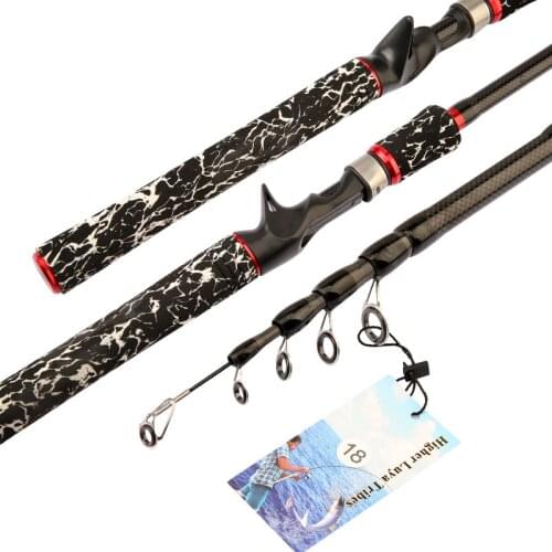Short Fishing Pole Carbon 2.7M 2.4M Lure Fishing Rod Sea Spinning Casting Fishing Rod Telescopic 2.1M 1.8M Ultralight Portable
