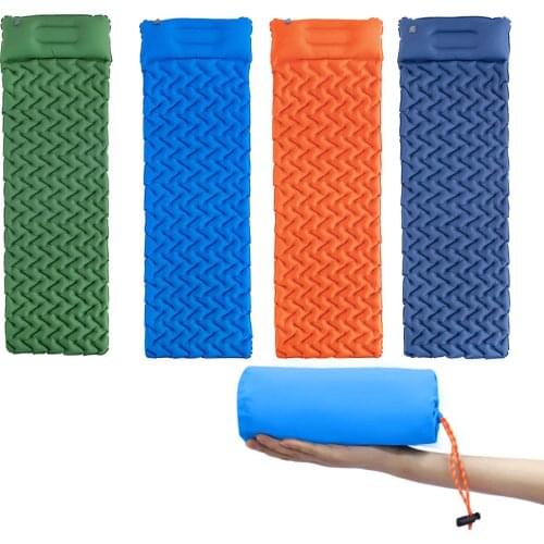 Rooxin Inflatable Mattress Camping Sleeping Pad with Pillow Moisture-Proof Tent Sleeping Mat Air Bed for Hiking Travel Beach