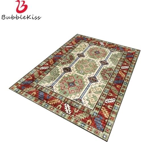 Bubble Kiss Ethnic Style Carpet Retro Living Room Large Rug Modern Home Door Mat Bedroom Decor Bedside Carpet Non-slip Area Rug