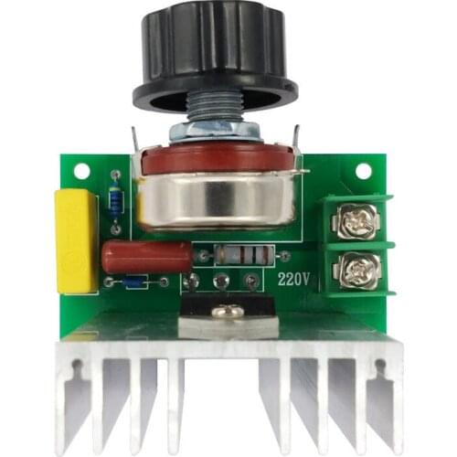 Voltage Regulator Adjustable Motor Speed Controller AC 220V 4000W SCR Dimmer Module Dimming Thermostat Electric Motors Board