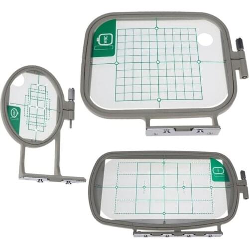 New 3PCS Embroidery Hoop Frame Set for Brother PE-500 PE-400D HE-240 LB-6700 Innov-Is 955 950D 500D,3In1-A Sewing Machine