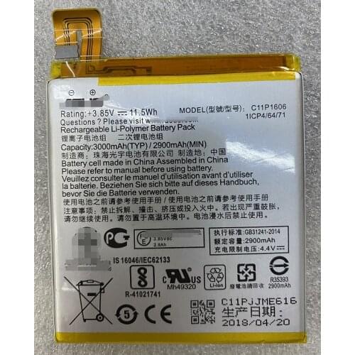 HST New Battery 3000mAh ASUS C11P1606 For Zenfone 3 Laser ZC551KL 5.5" Z01BDB Z01BDA Z01BD Z01BDC Batteries