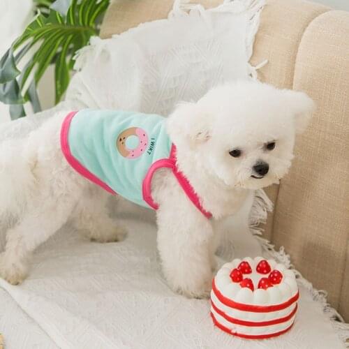 Dog Clothes for Small Dogs Spring and Autumn New Vest Donut Sling Puppies Thin Teddy Pet Bichon Small Puppies Cat Pet Clothes