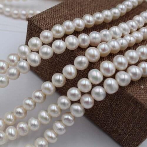 Free shipping 3A classical style round shape natural loose pearl 3mm-8mm white/pink/purple freshwater pearl necklace