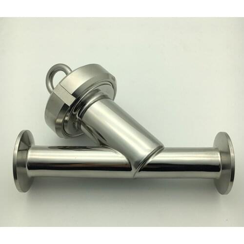 Sanitary stainless steel 304 Y type filter oblique plug-in pipe sanitary welding filter angle inclined plug pipe filter element