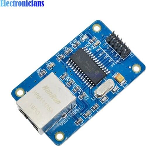 1Pcs ENC28J60 Ethernet LAN Network Module For Arduino 51 AVR SPI PIC STM32 LPC With 25MHz Crystal Interface HR911105A 3.3V