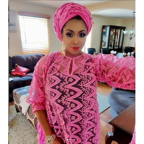 SJD LACE 3D Applique Milk Silk African Mesh Lace Fabric High Quality Sequins French Tulle Lace Fabric For Wedding Party SewA1906