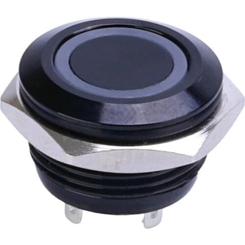 16mm/19mm/22mm Super Short Touch Push Button Black Housing 6pins RGB Red Green Blue Tri-color LED Illuminated Switch